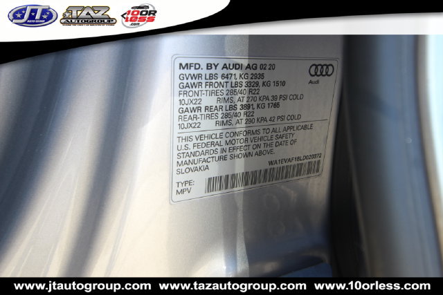 Used 2020 Audi Q8 Premium Plus AWD/4WD image 25