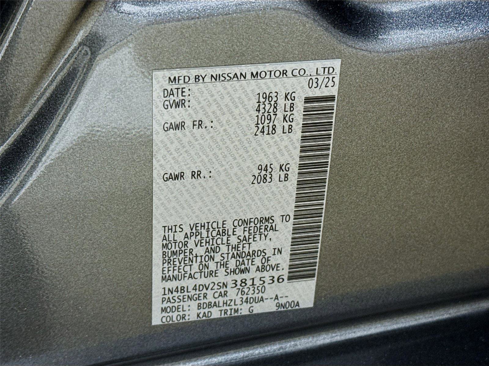 Used 2025 Nissan Altima 2.5 SV FWD image 21