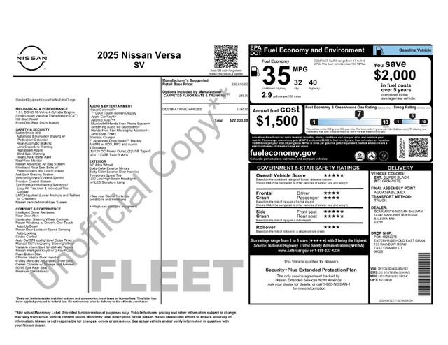 Used 2025 Nissan Versa SV FWD image 27