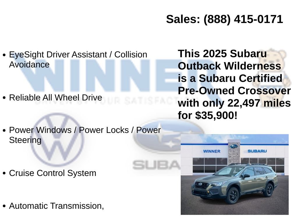 Certified 2025 Subaru Outback Wilderness image 13