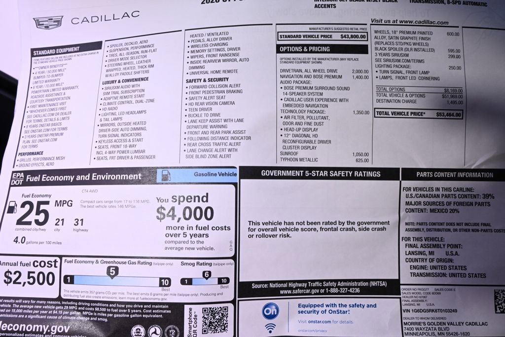 New 2026 Cadillac CT4 Sport image 36