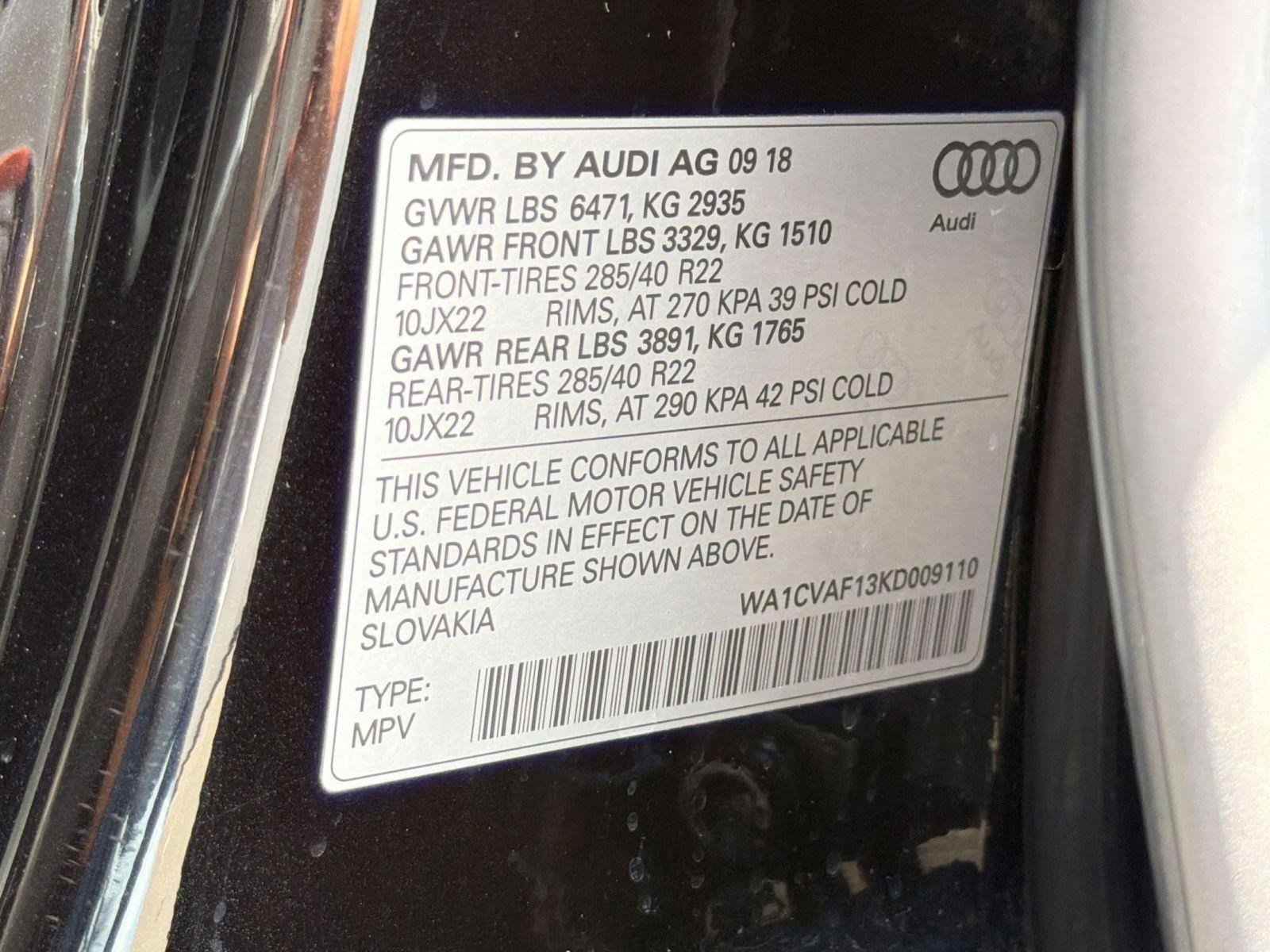 Used 2019 Audi Q8 Prestige w/ Towing Package AWD/4WD image 19