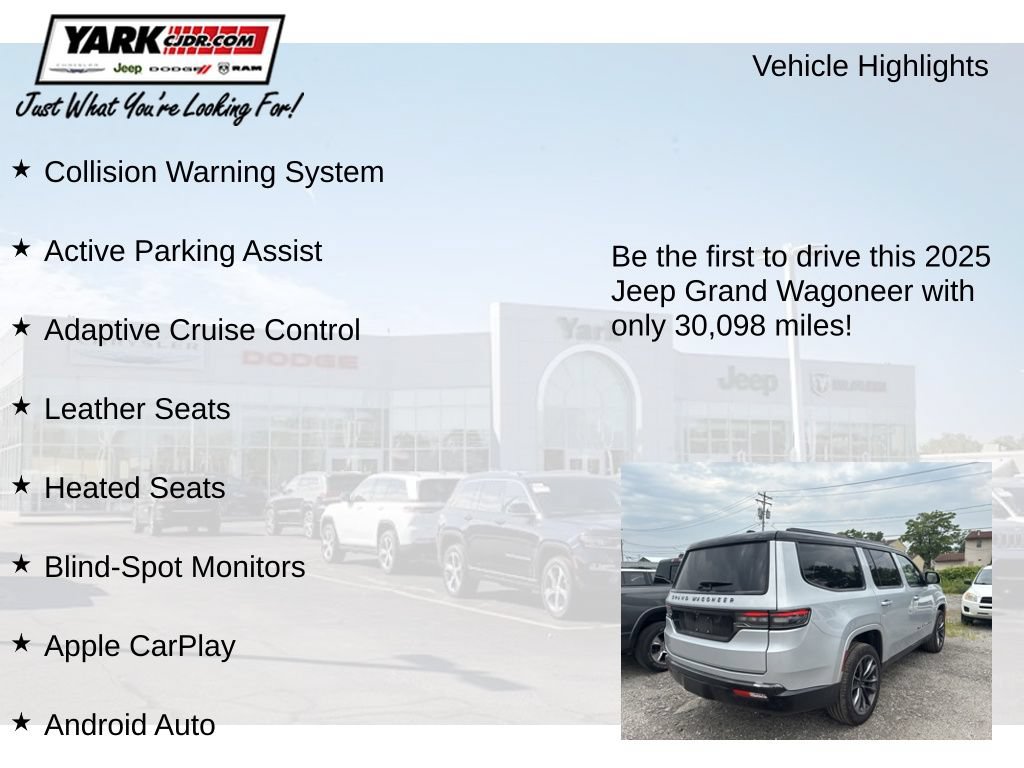Certified 2025 Jeep Grand Wagoneer Series III w/ Quick Order Packagew 28T AWD/4WD image 13