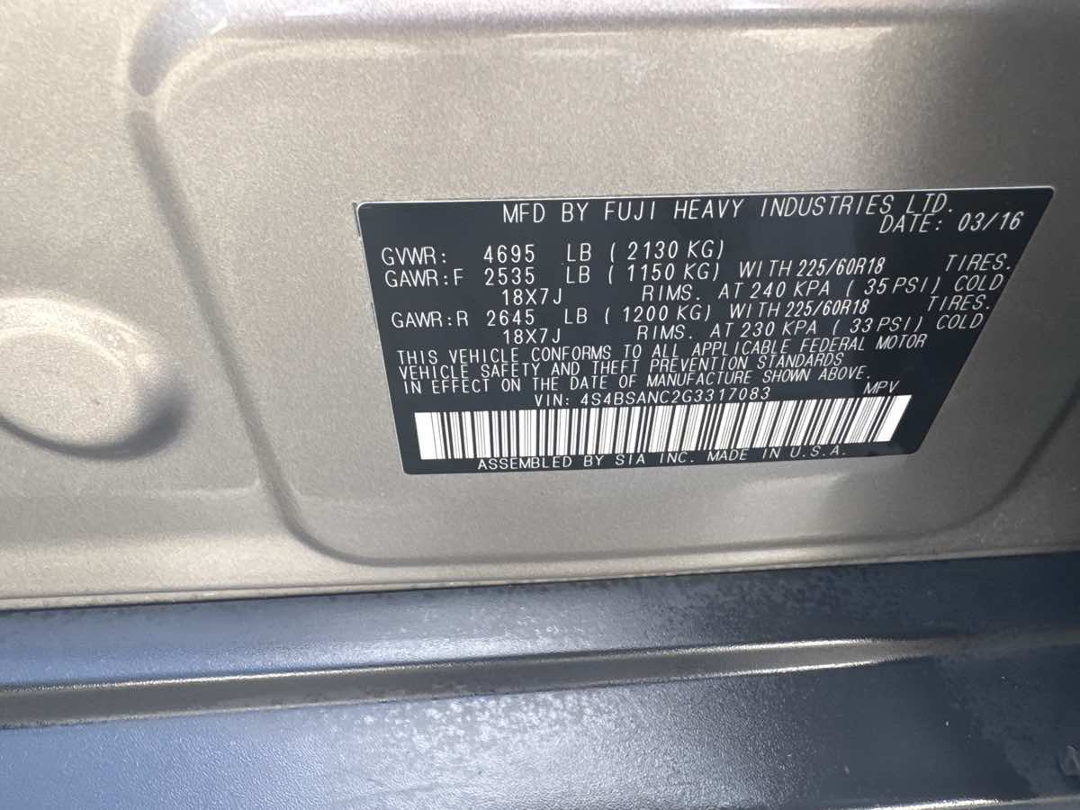 Used 2016 Subaru Outback 2.5i Limited AWD/4WD image 13