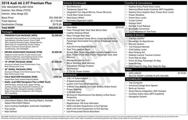 Used 2018 Audi A6 2.0T Premium Plus w/ Premium Plus Package image 5