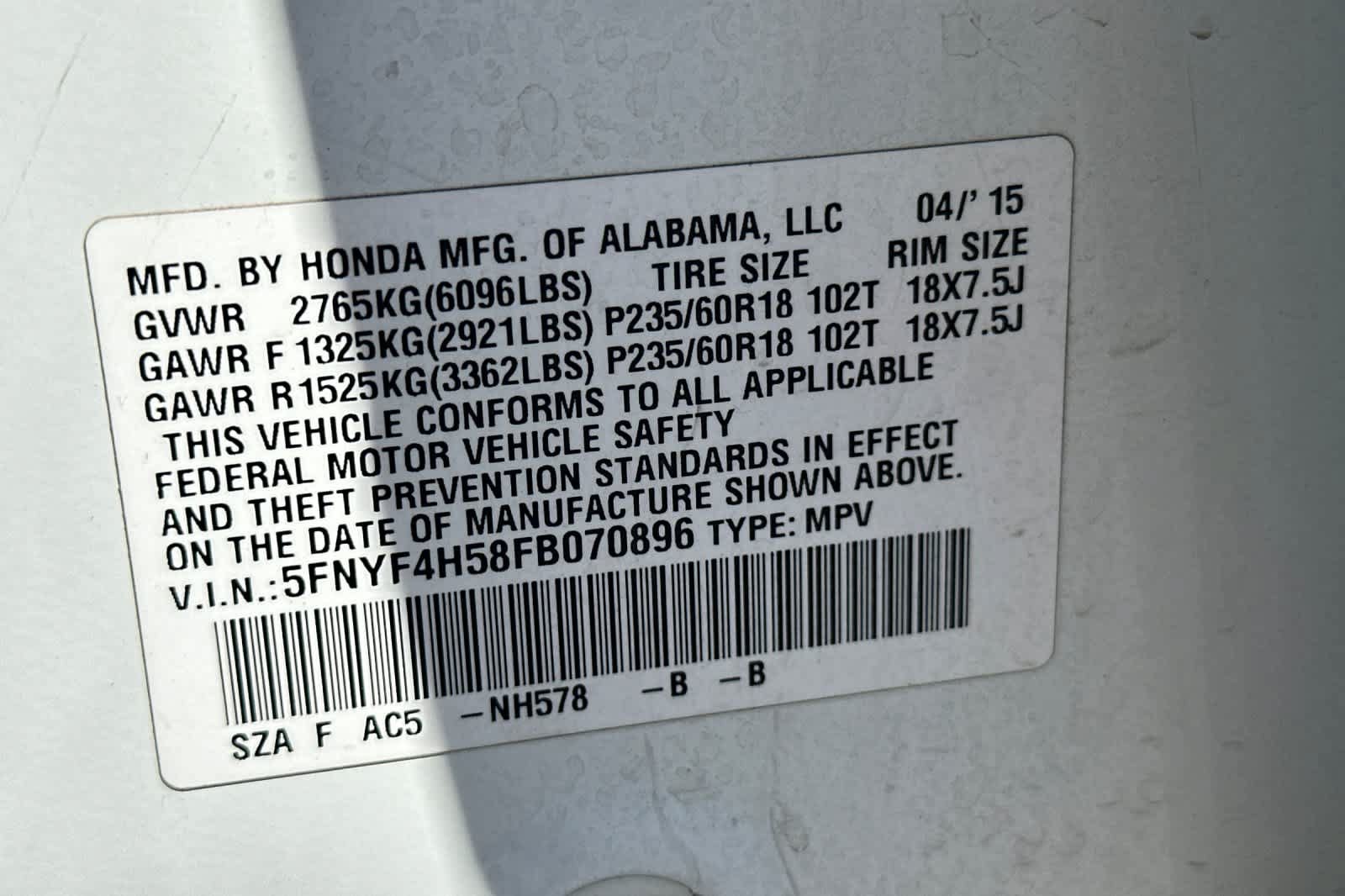 Used 2015 Honda Pilot EX-L image 29