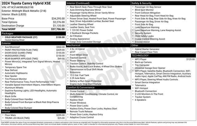 Used 2024 Toyota Camry XSE w/ Cold Weather Package FWD image 7