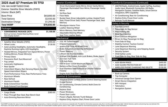 Certified 2025 Audi Q7 3.0T Premium w/ Convenience Package video 2