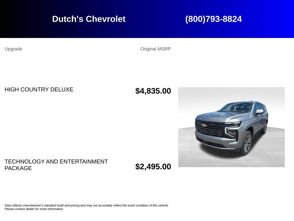 Used 2025 Chevrolet Tahoe High Country AWD/4WD image 6