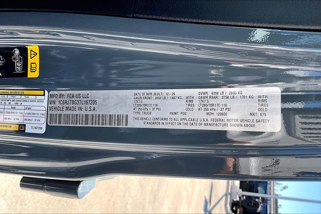 New 2026 Jeep Gladiator Rubicon w/ Steel Power Dome Hood Package image 35