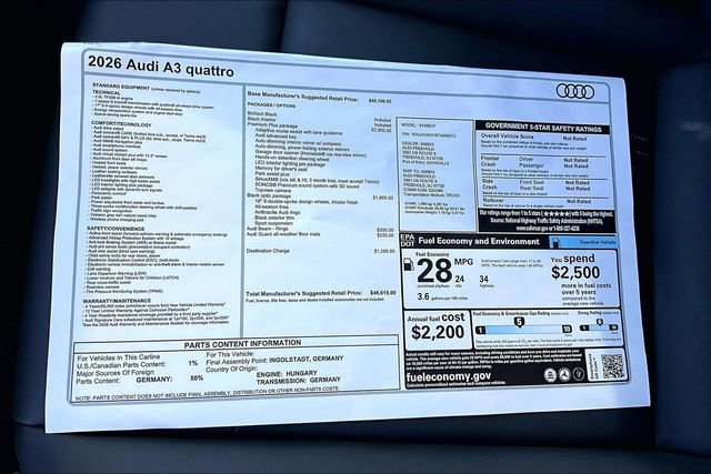 New 2026 Audi A3 2.0T Premium Plus image 14