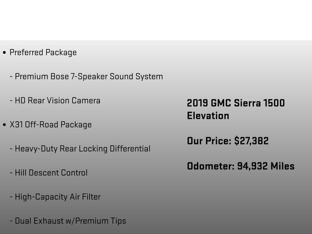 Used 2019 GMC Sierra 1500 Elevation AWD/4WD image 18