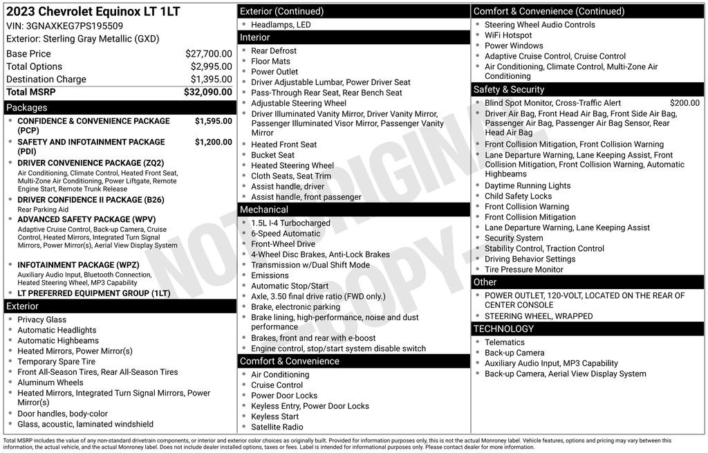 Used 2023 Chevrolet Equinox LT FWD image 34
