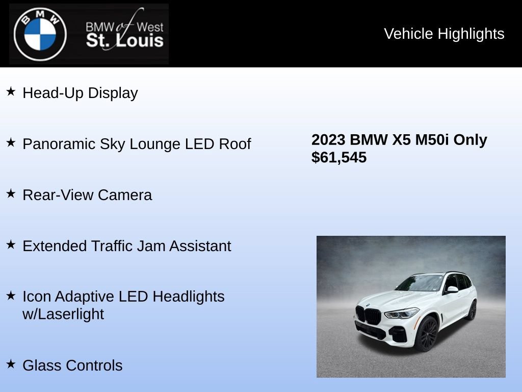 Used 2023 BMW X5 M50i w/ Executive Package AWD/4WD image 17