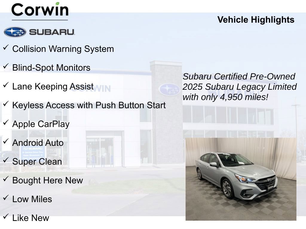 Used 2025 Subaru Legacy Limited image 9