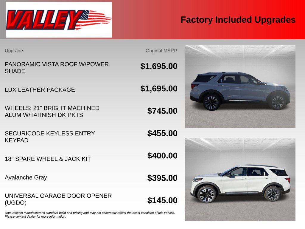 New 2027 Ford Explorer Platinum w/ LUX Leather Package AWD/4WD image 4