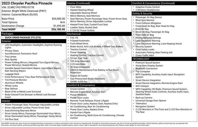 Used 2023 Chrysler Pacifica Pinnacle image 53