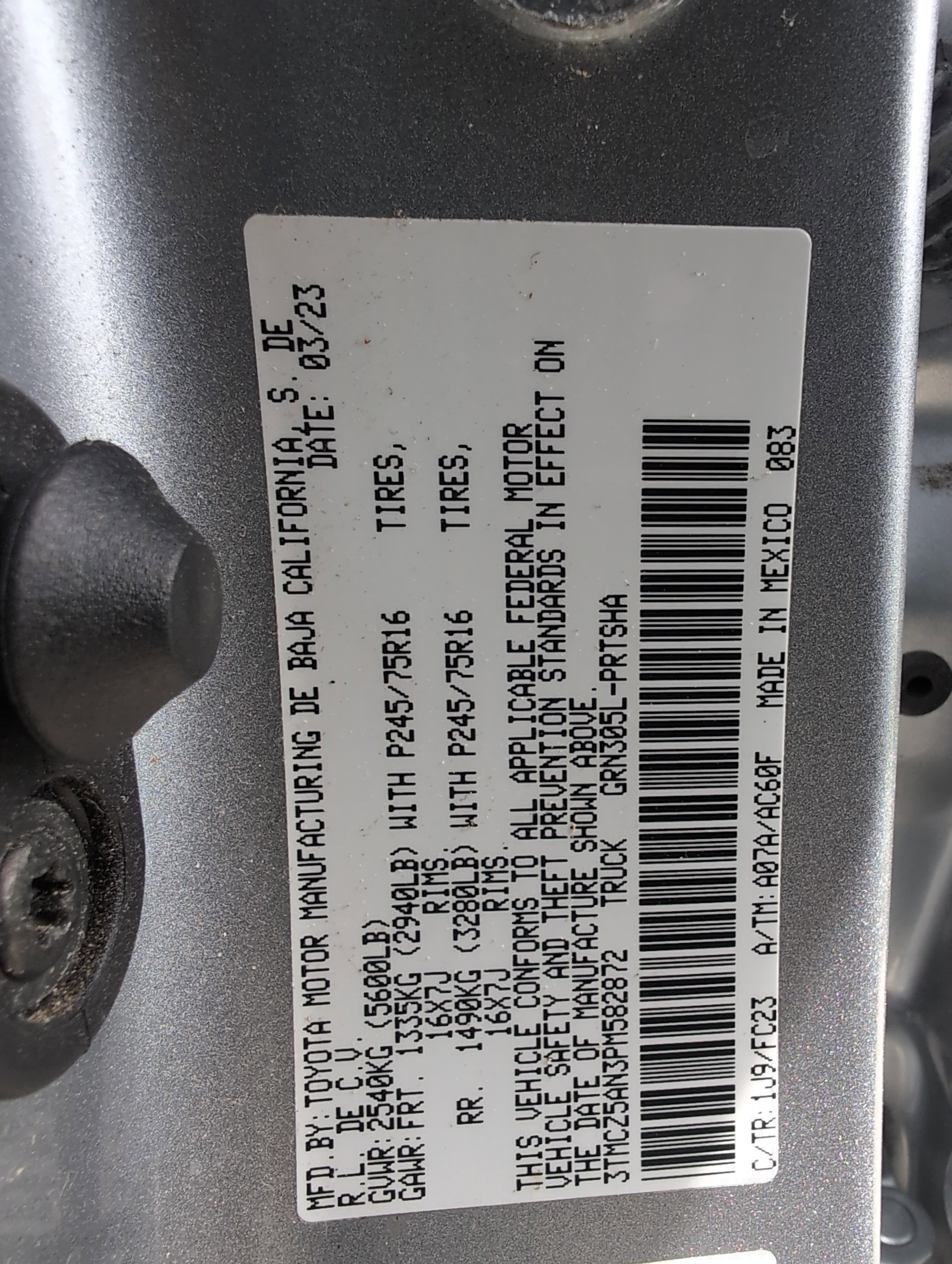 Certified 2023 Toyota Tacoma SR5 AWD/4WD image 33