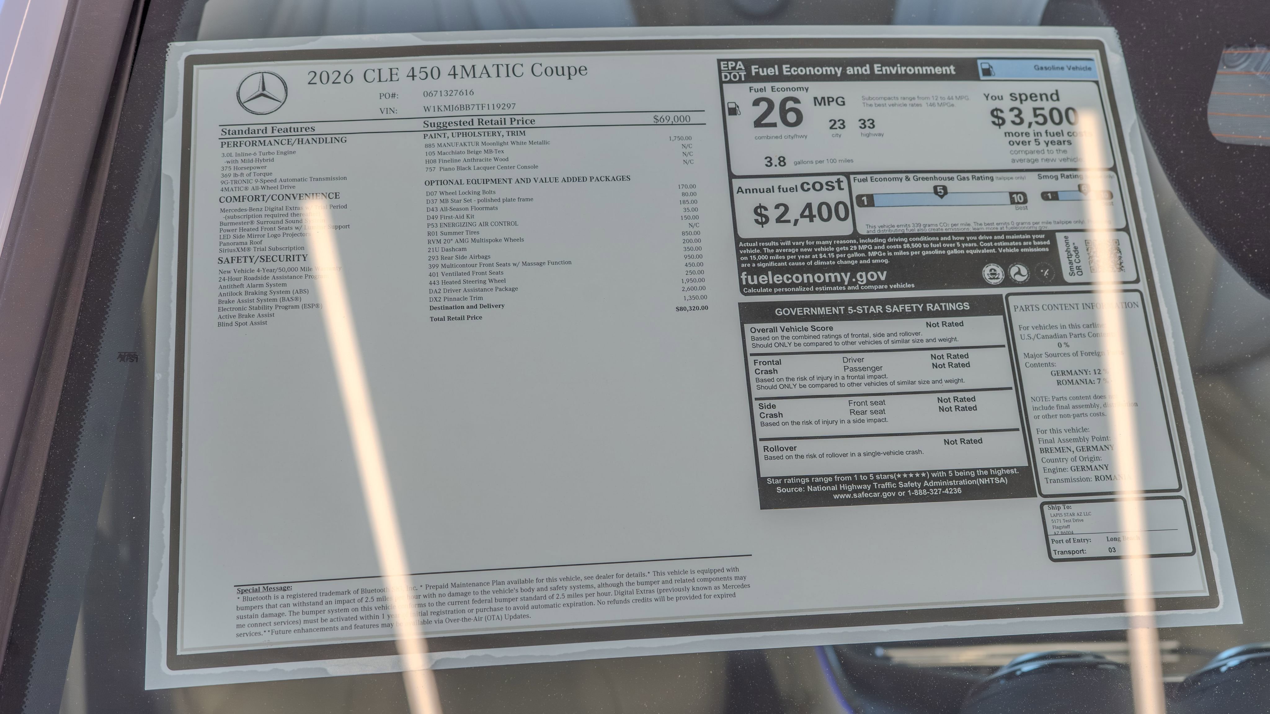 New 2026 Mercedes-Benz CLE 450 4MATIC Coupe image 36