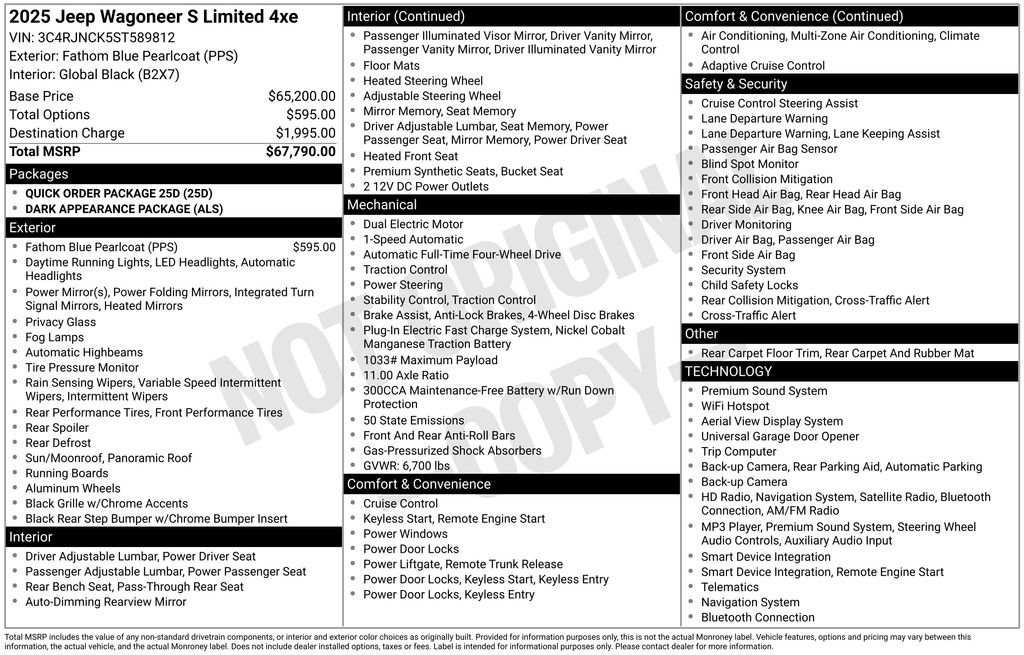 Used 2025 Jeep Wagoneer S Limited AWD/4WD image 5