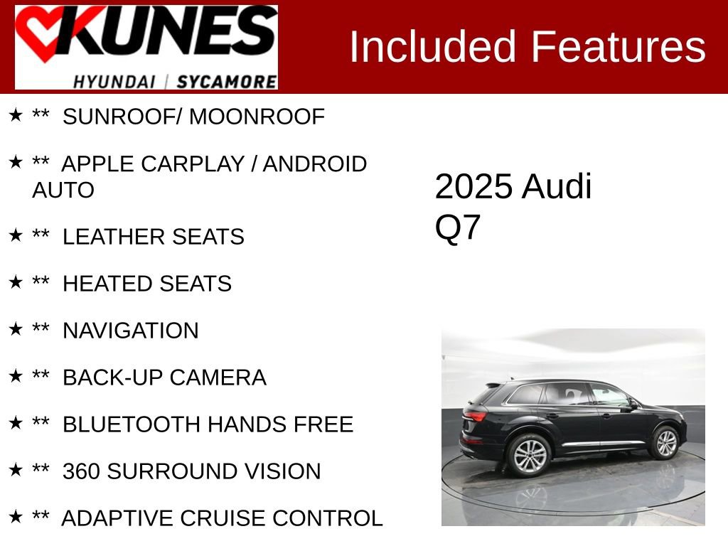 Used 2025 Audi Q7 3.0T Premium Plus w/ Premium Plus Package image 2