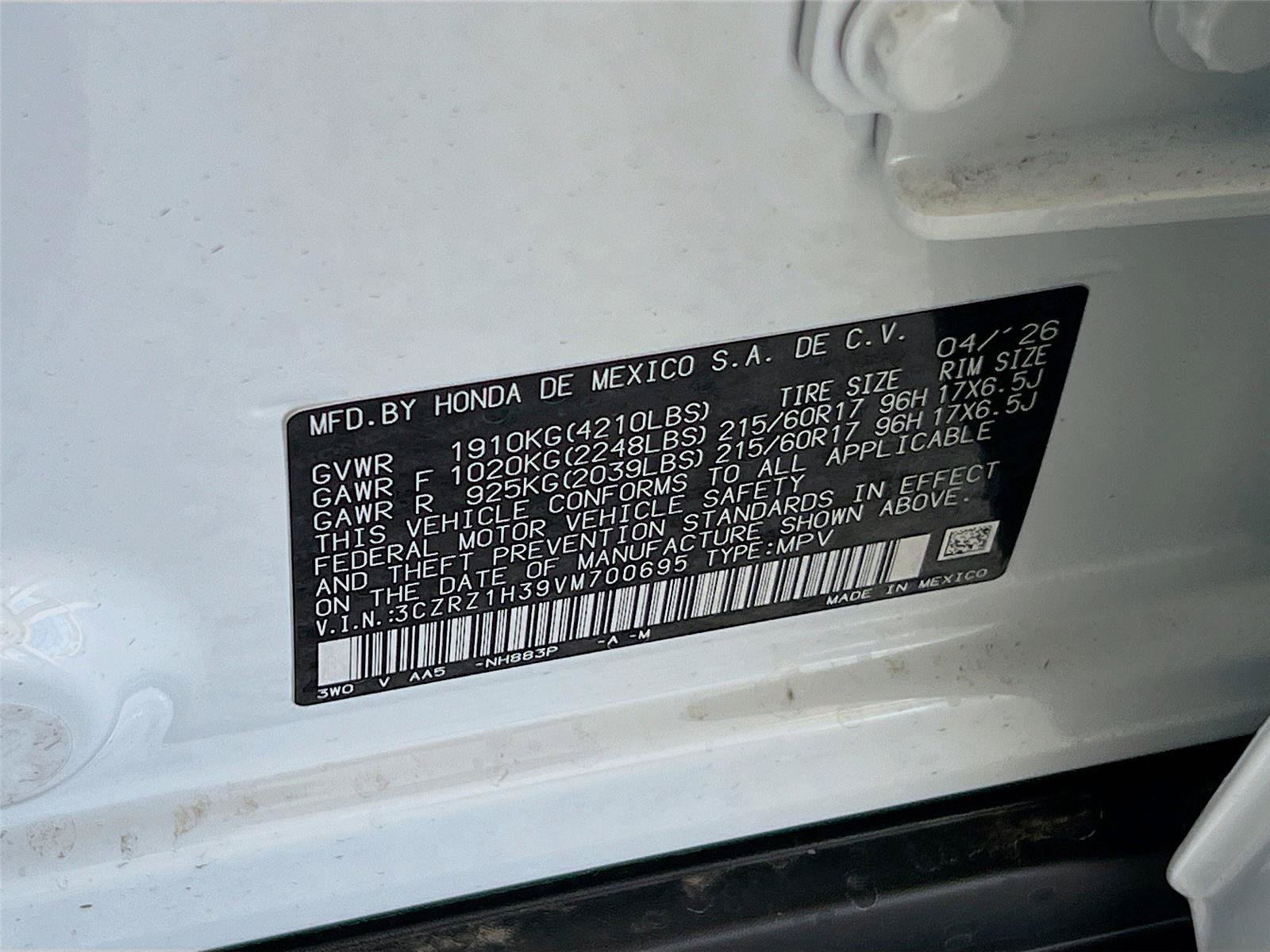 New 2027 Honda HR-V LX image 28