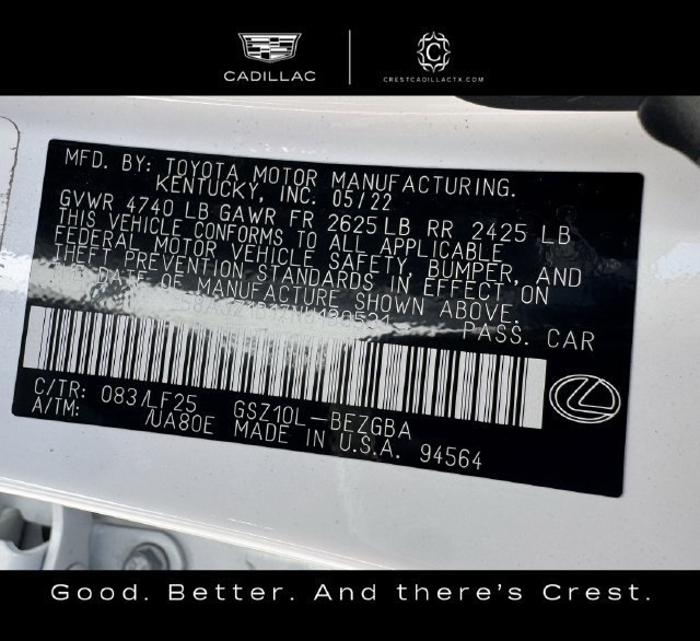 Used 2022 Lexus ES 350 F Sport FWD image 36