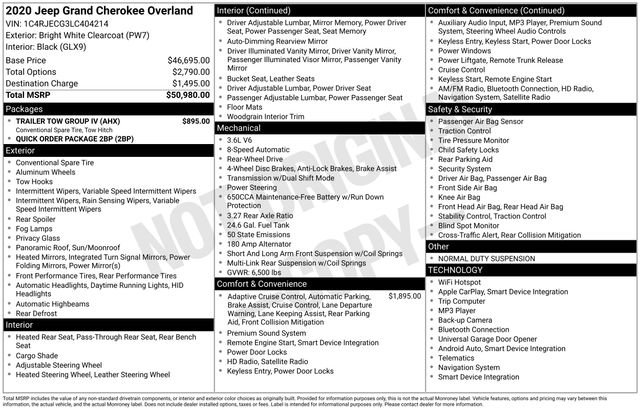 Used 2020 Jeep Grand Cherokee Overland w/ Trailer Tow Group IV image 4