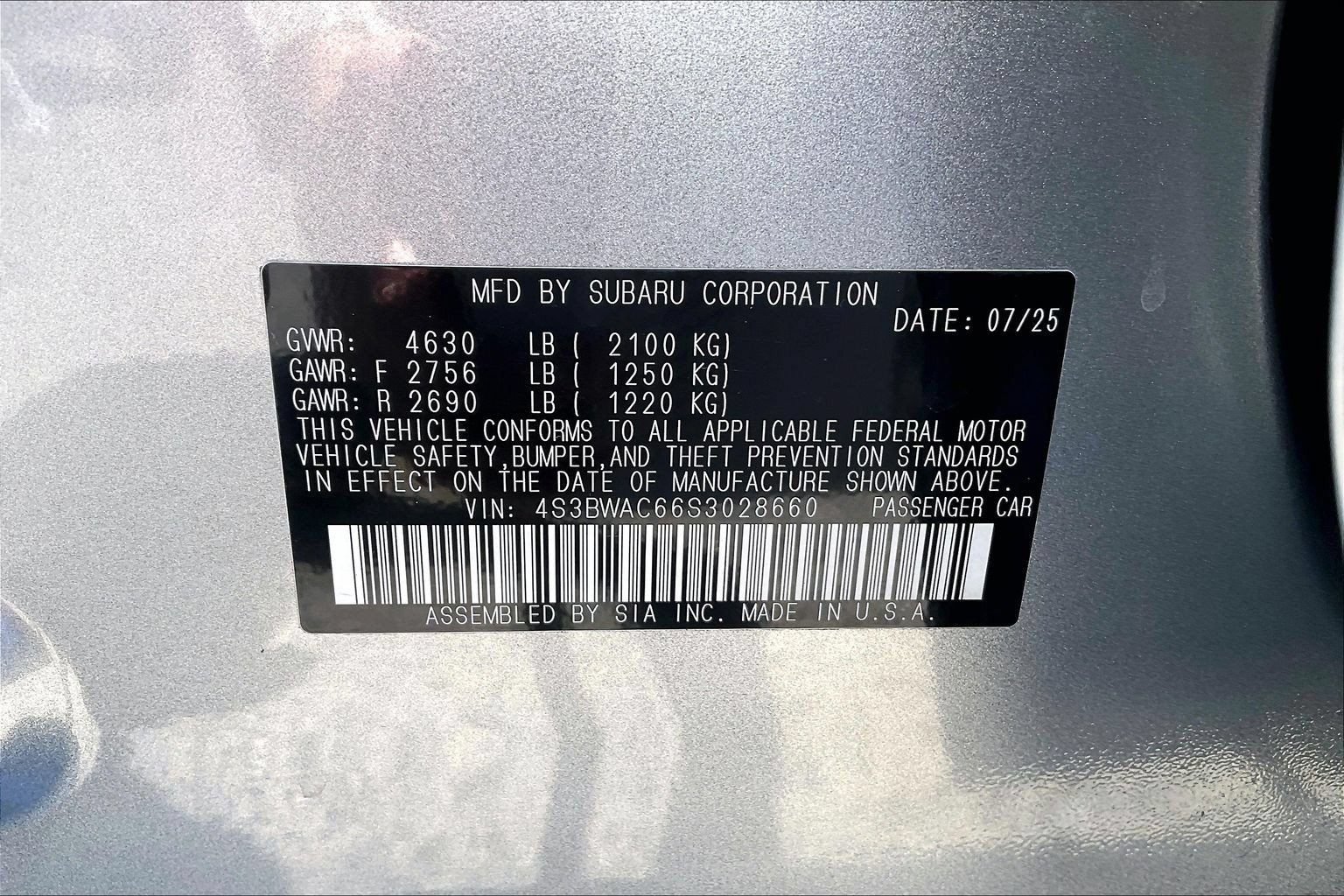 Certified 2025 Subaru Legacy Premium AWD/4WD image 31