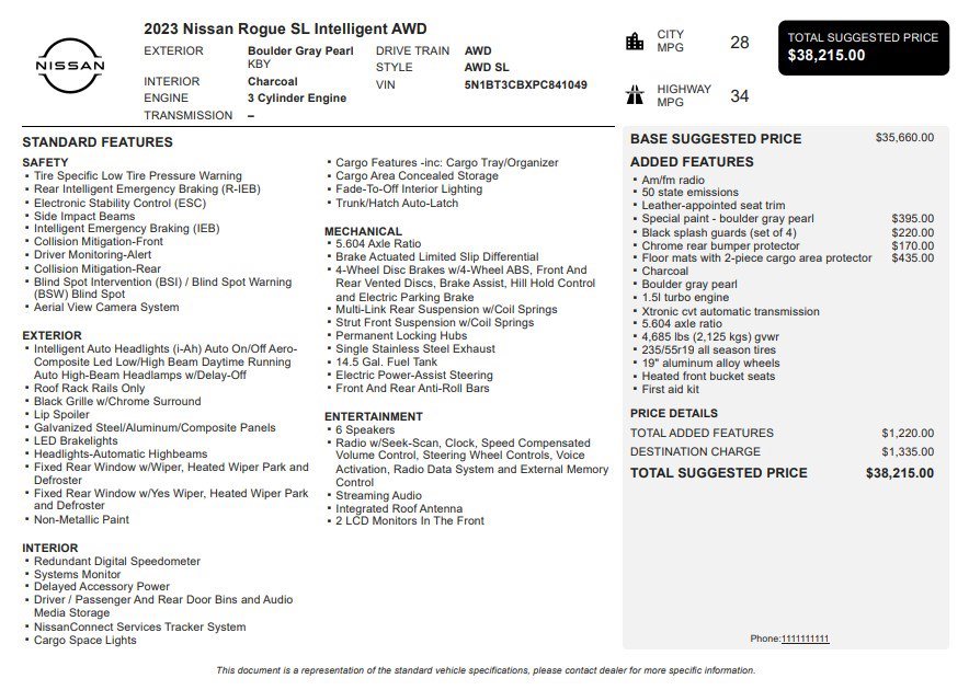 Used 2023 Nissan Rogue SL image 34
