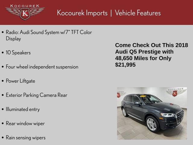 Used 2018 Audi Q5 Prestige w/ Prestige Package AWD/4WD image 4
