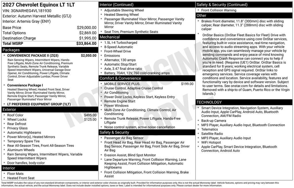 New 2027 Chevrolet Equinox LT w/ Convenience Package II FWD image 11