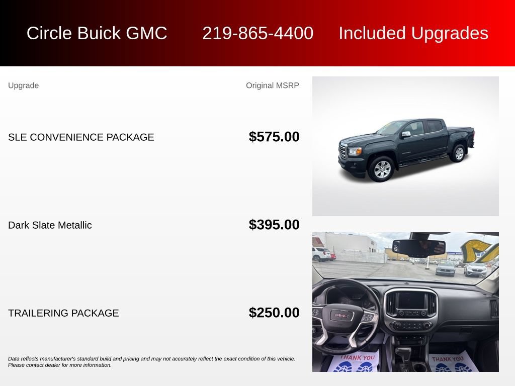 Used 2017 GMC Canyon SLE w/ SLE Convenience Package AWD/4WD image 3