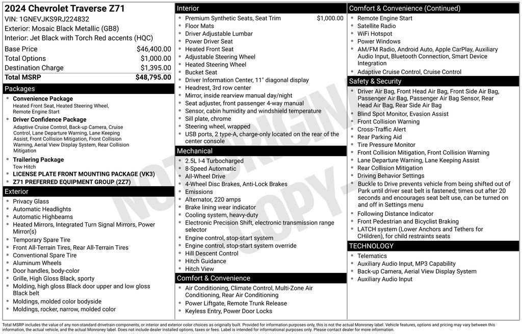 Used 2024 Chevrolet Traverse Z71 image 26