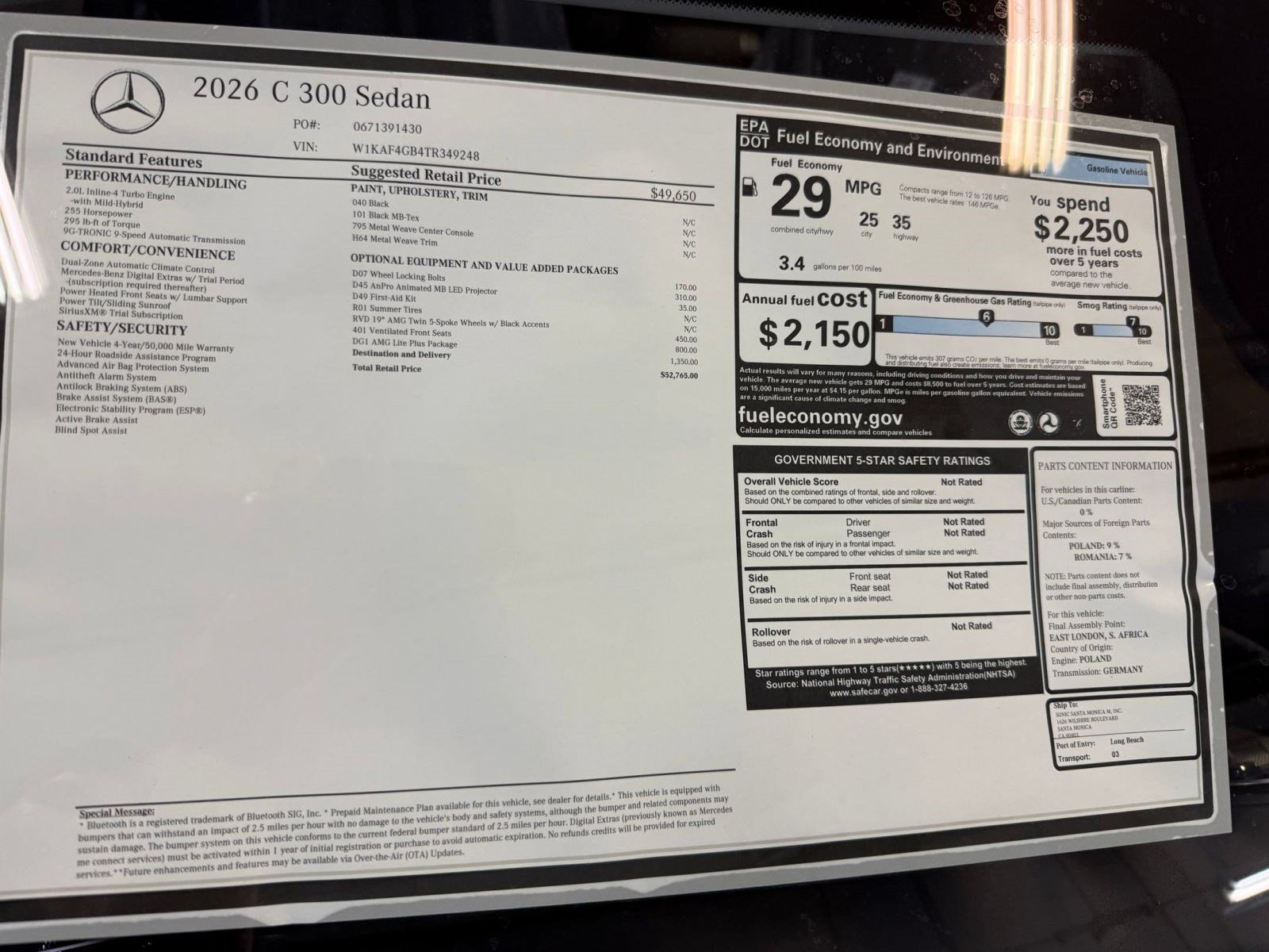 New 2026 Mercedes-Benz C 300 Sedan image 33
