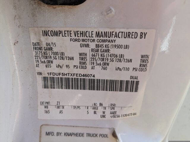 Used 2015 Ford F550 4x4 Regular Cab Super Duty image 31