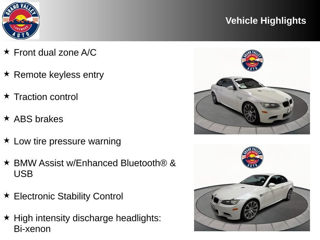 Used 2012 BMW M3 Convertible RWD image 2