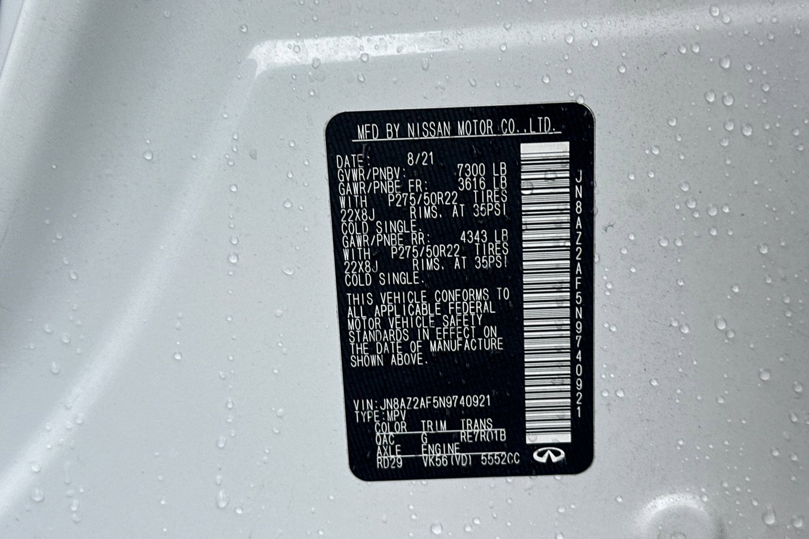 Used 2022 INFINITI QX80 Premium Select w/ Cargo Package image 31