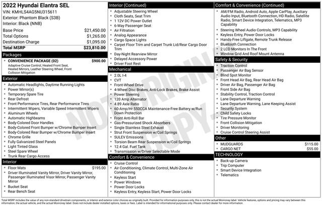 Used 2022 Hyundai Elantra SEL w/ Convenience Package image 28