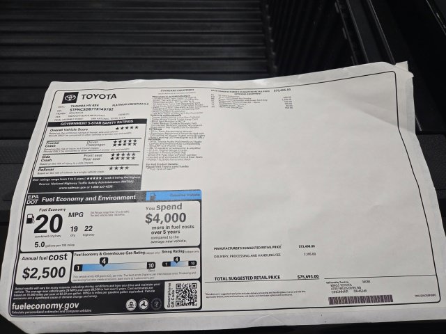 New 2026 Toyota Tundra Platinum AWD/4WD image 7