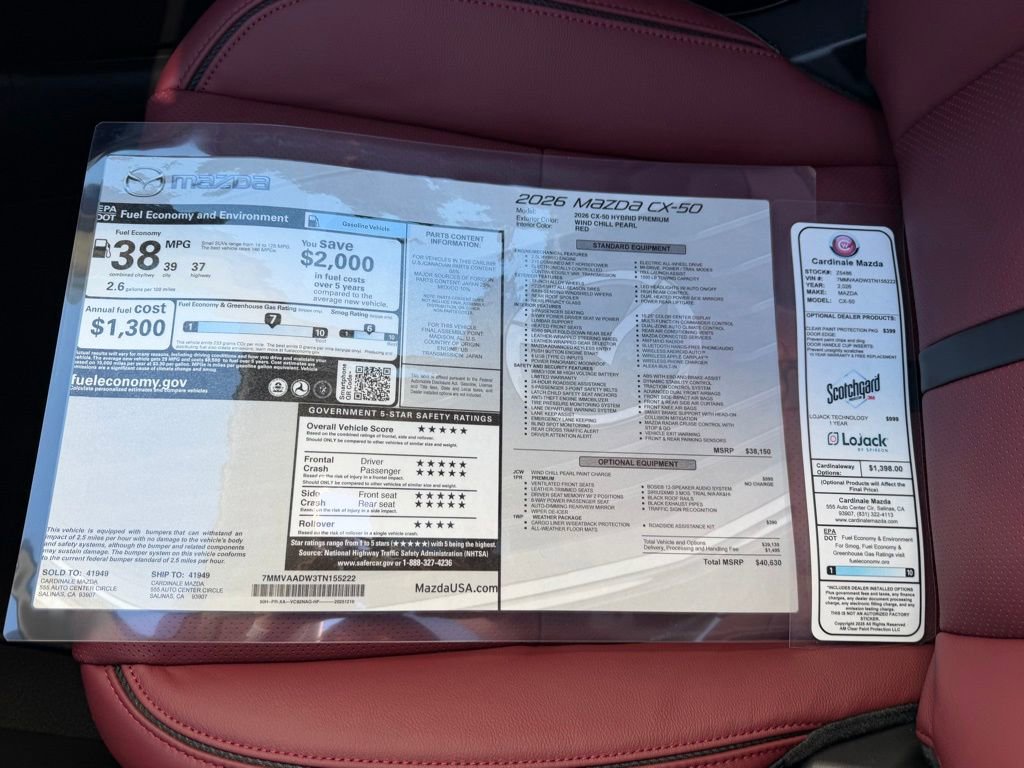 New 2026 MAZDA CX-50 AWD 2.5 Hybrid w/ Weather Package image 35