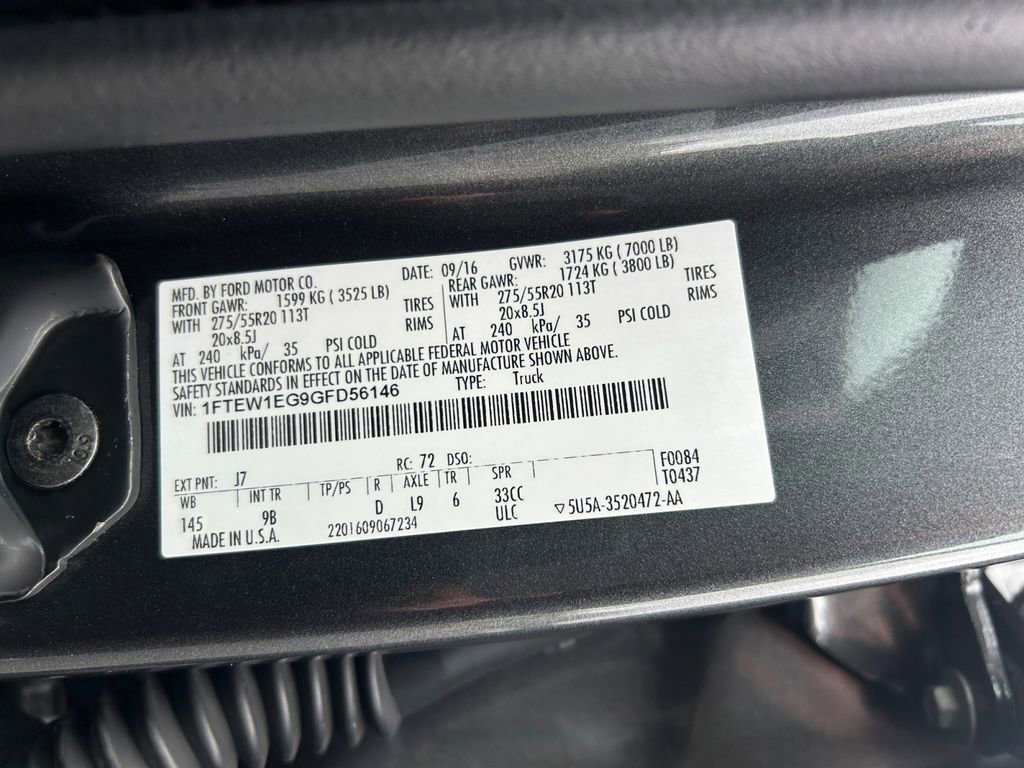 Used 2016 Ford F150 Platinum w/ Equipment Group 701A Luxury image 34