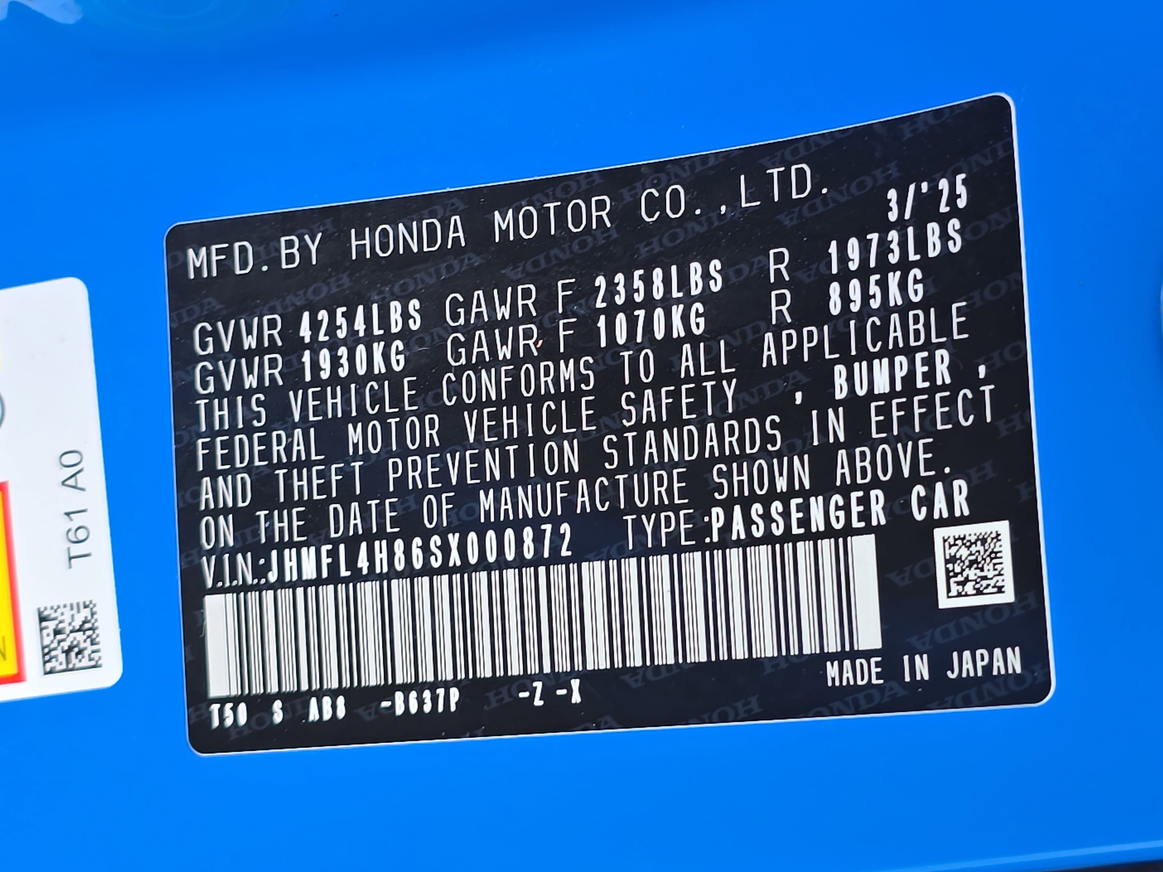 Certified 2025 Honda Civic Sport image 34