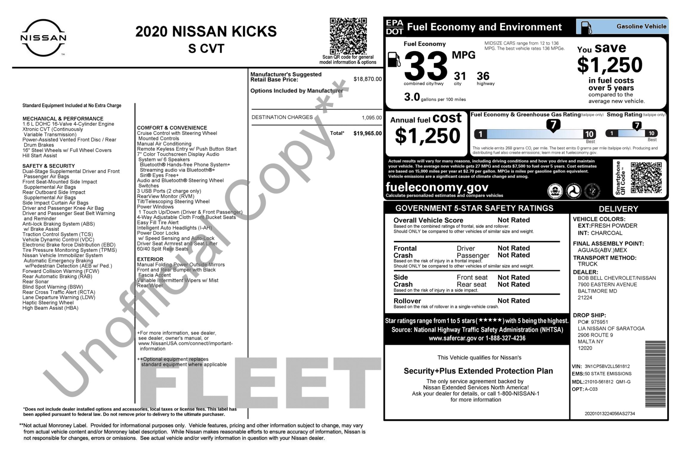 Used 2020 Nissan Kicks S image 2