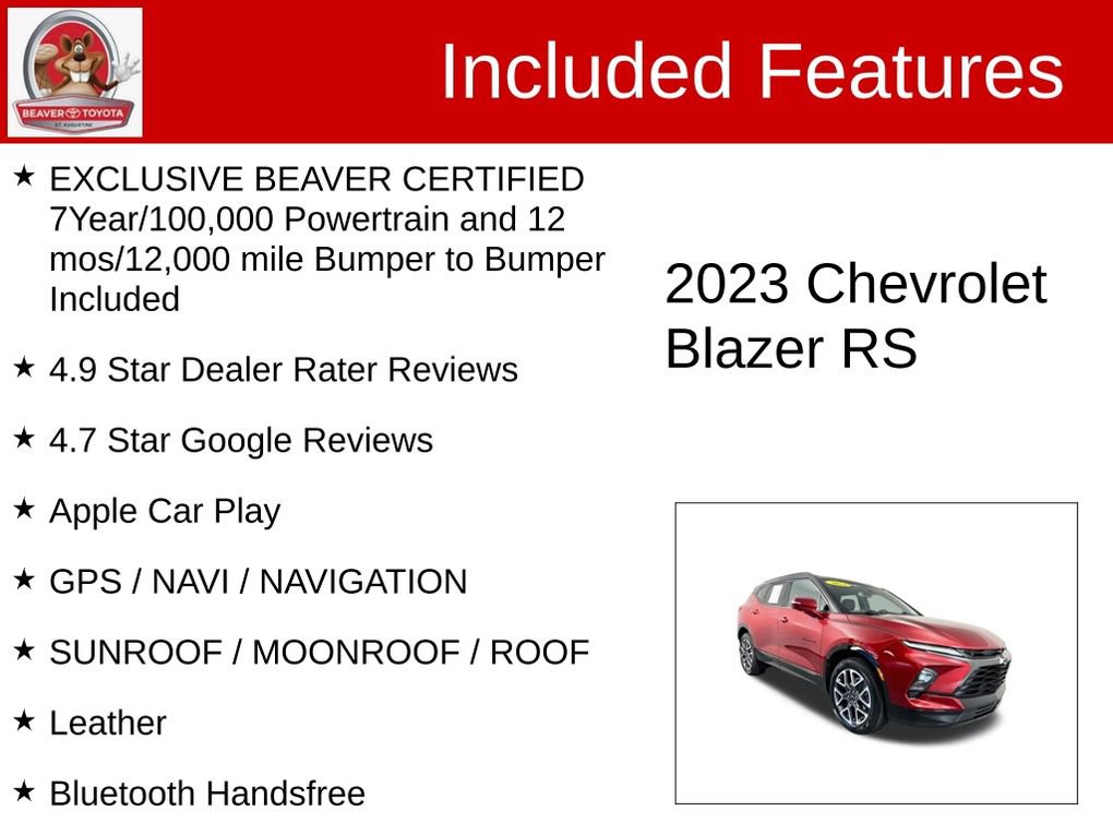 Used 2023 Chevrolet Blazer RS w/ Enhanced Convenience Package image 4