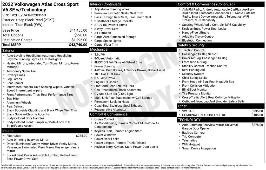 Used 2022 Volkswagen Atlas Cross Sport SE image 81