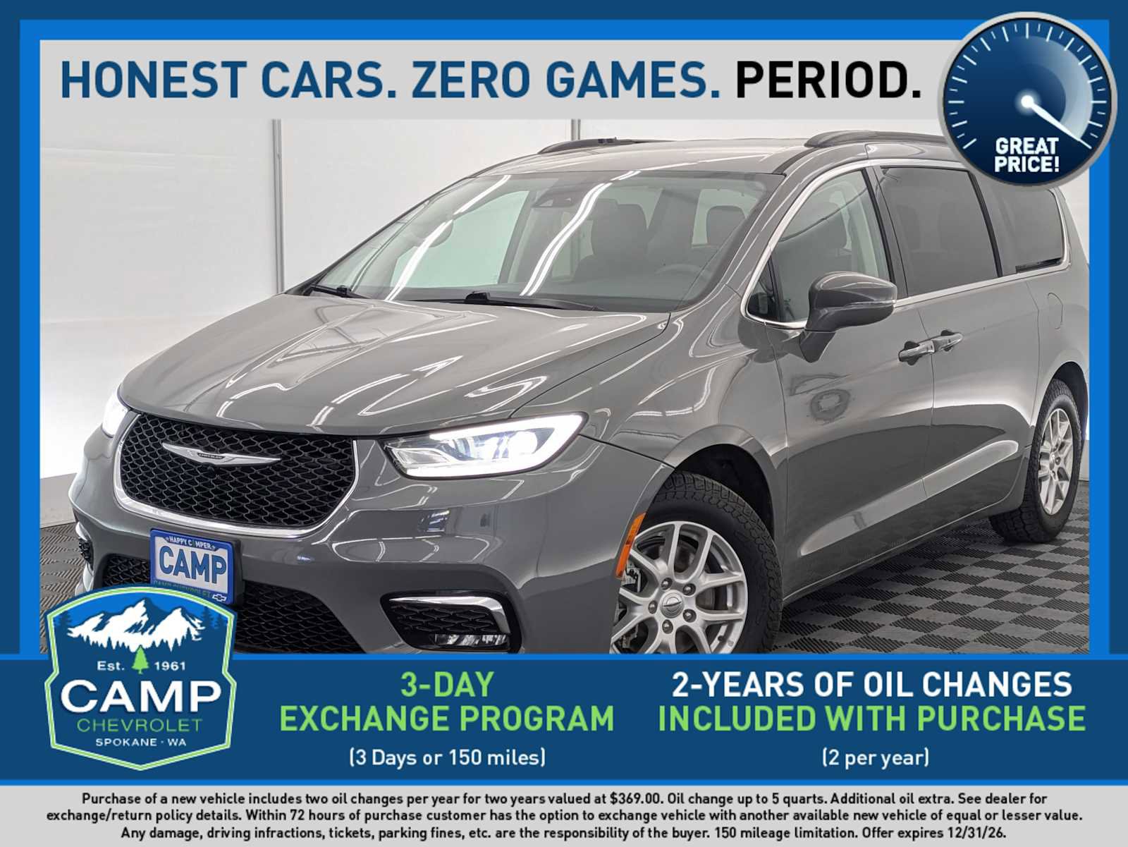 Used 2022 Chrysler Pacifica Touring-L FWD image 1