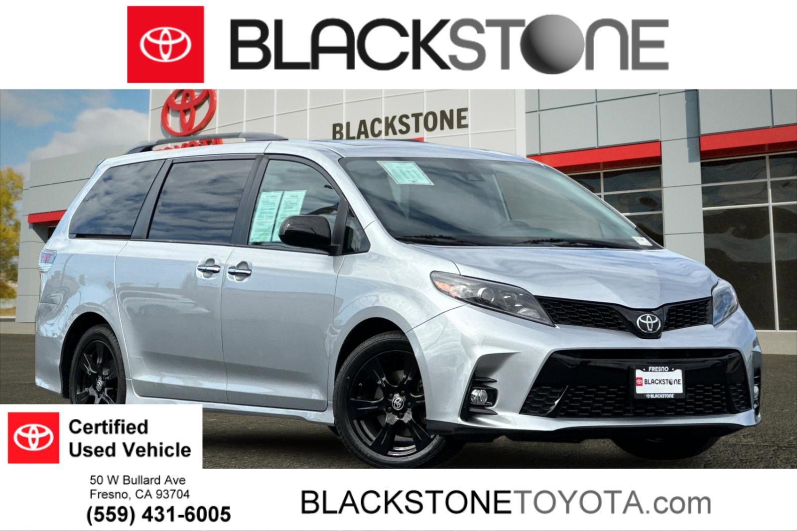 Certified 2020 Toyota Sienna SE w/ SE Preferred Package FWD image 1