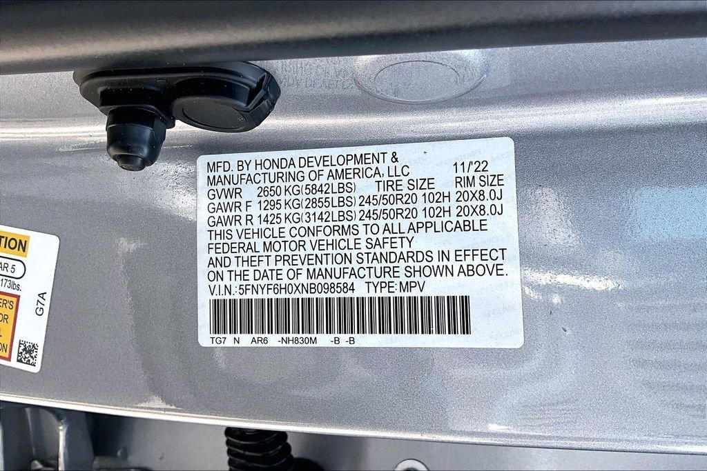 Certified 2022 Honda Pilot Elite image 19