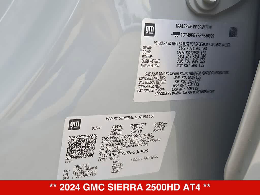 Used 2024 GMC Sierra 2500 AT4 w/ AT4 Premium Plus Package AWD/4WD image 40